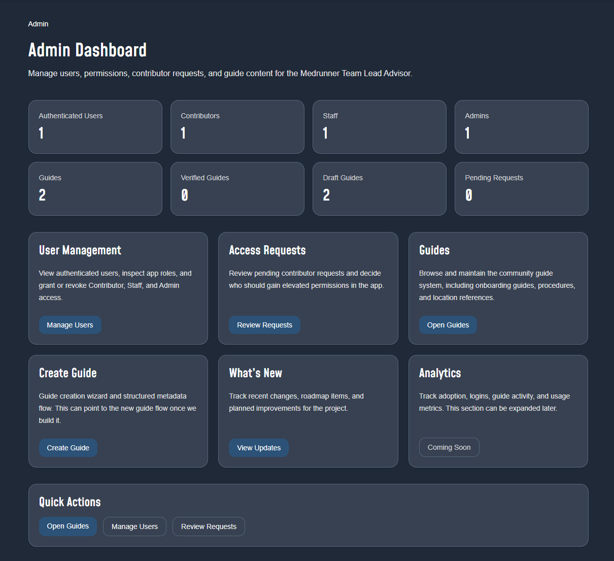 Guide editor screenshot